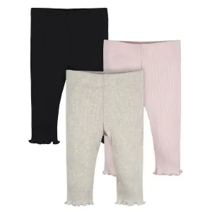 3-Pack Baby & Toddler Girls Sweet Florals Pull-On Knit Leggings
