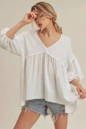 880AS Natalie Top 2: White / L / Top