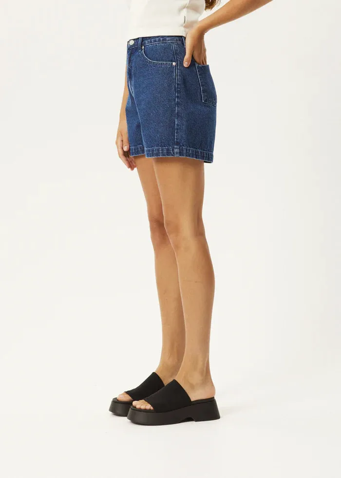 Afends Seventy Threes Hemp Denim Shorts AUTHENTIC BLUE