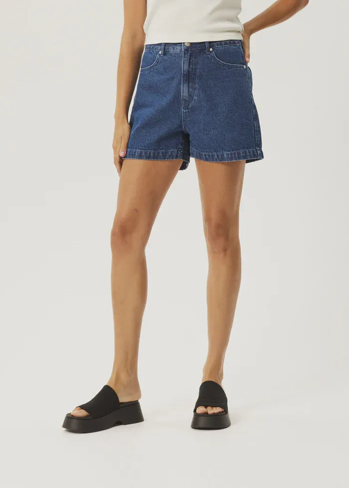 Afends Seventy Threes Hemp Denim Shorts AUTHENTIC BLUE