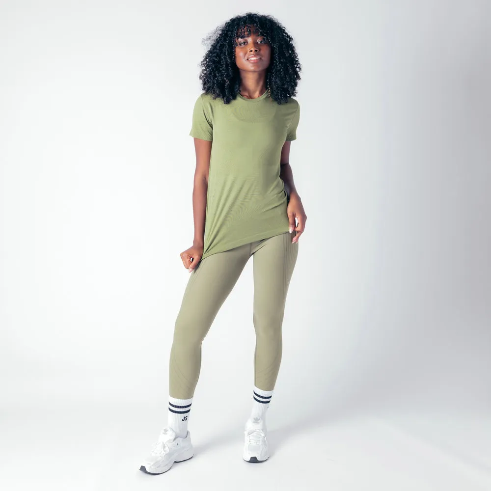 Agility Workout Leggings - Military Green