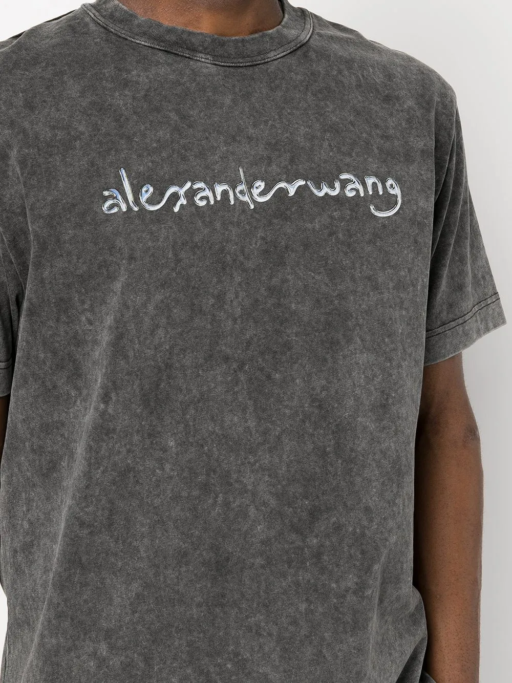 Alexander Wang faded-effect logo-print T-shirt
