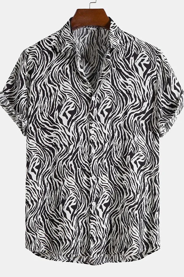 Animal Texture Cotton Shirts