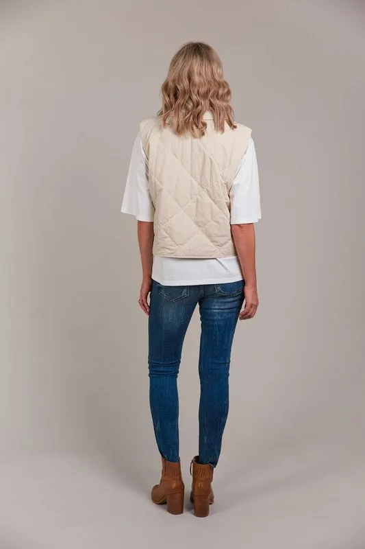 Argo Crop Vest - Ecru