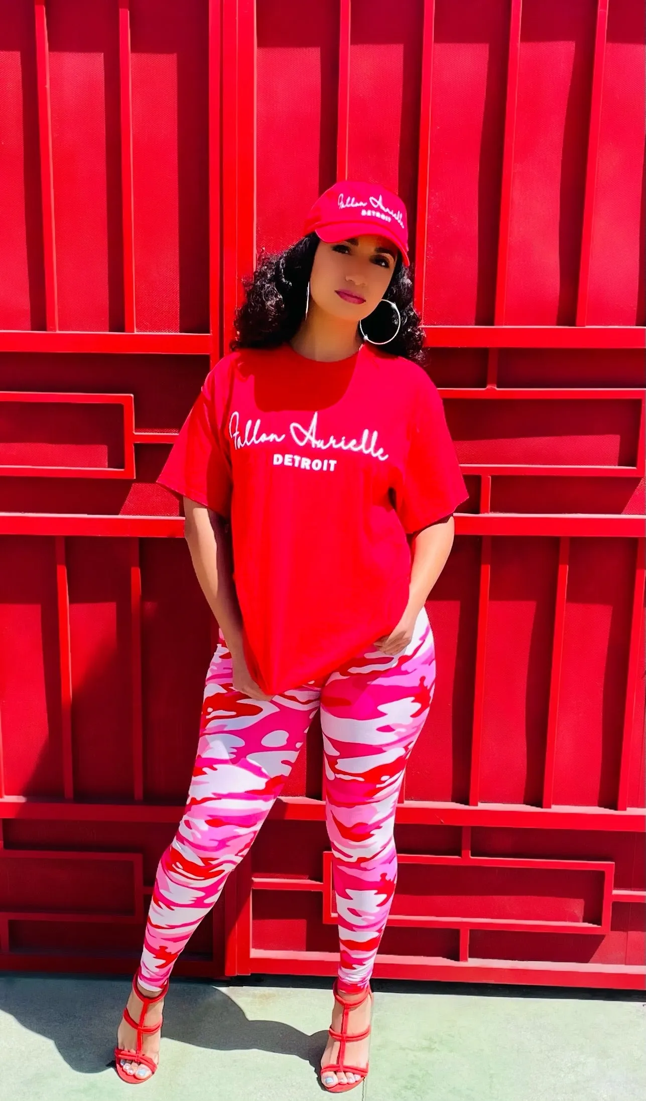 Army Brat Leggings (Pink, Red & White Camo)