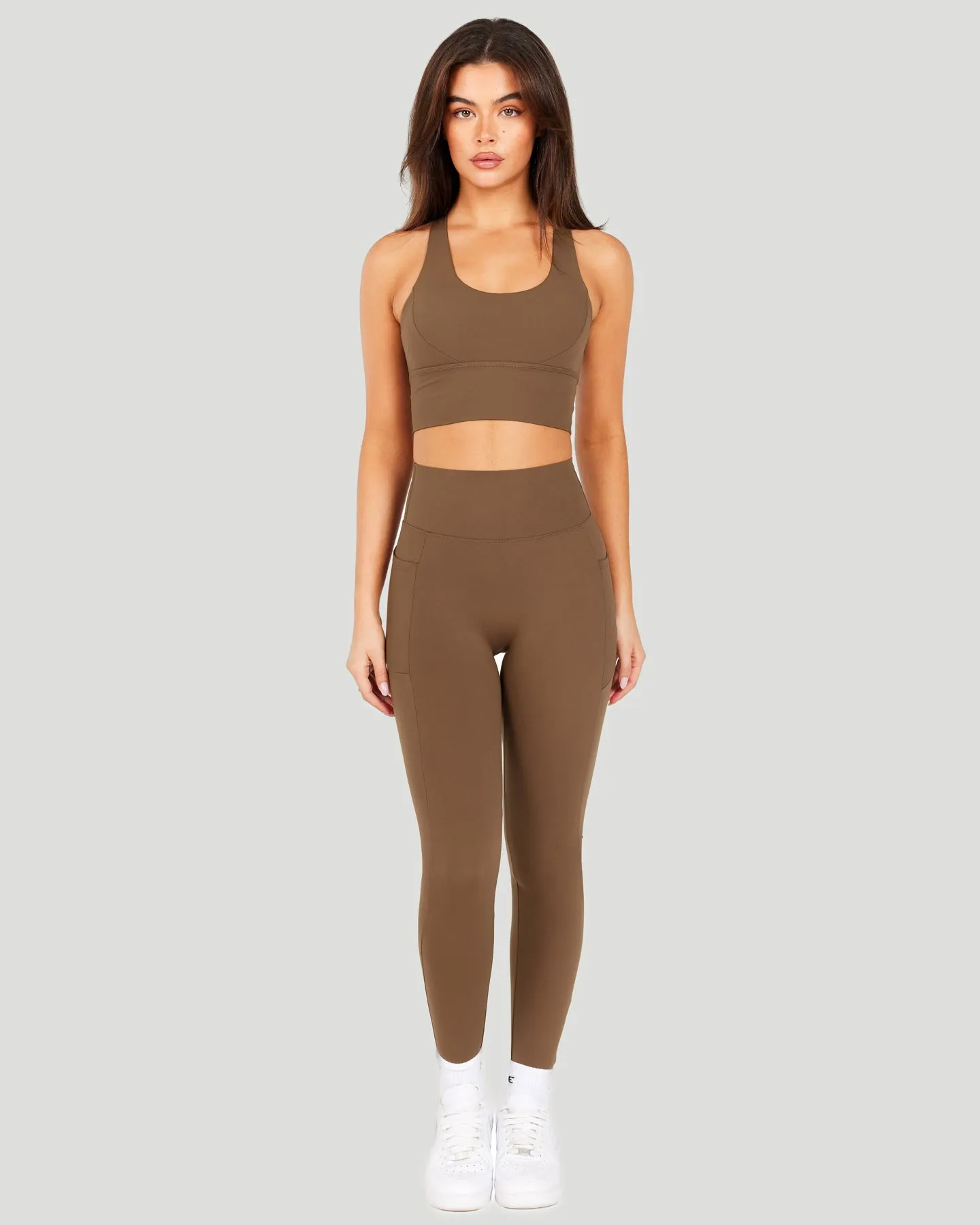 Aura Bonded Ascend Leggings - Cafe Latte