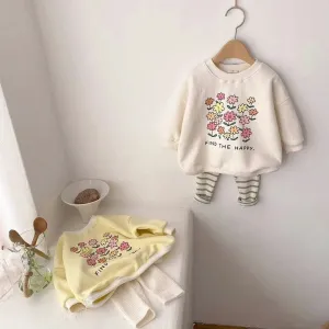 Baby Clothes Soft Flower Print T-shirt & Leggings