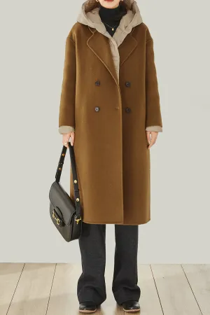 BerryBetty - Double Breasted Caramel Wool Coat