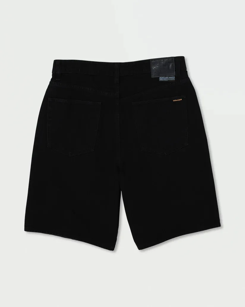 Billow Denim Shorts- Black
