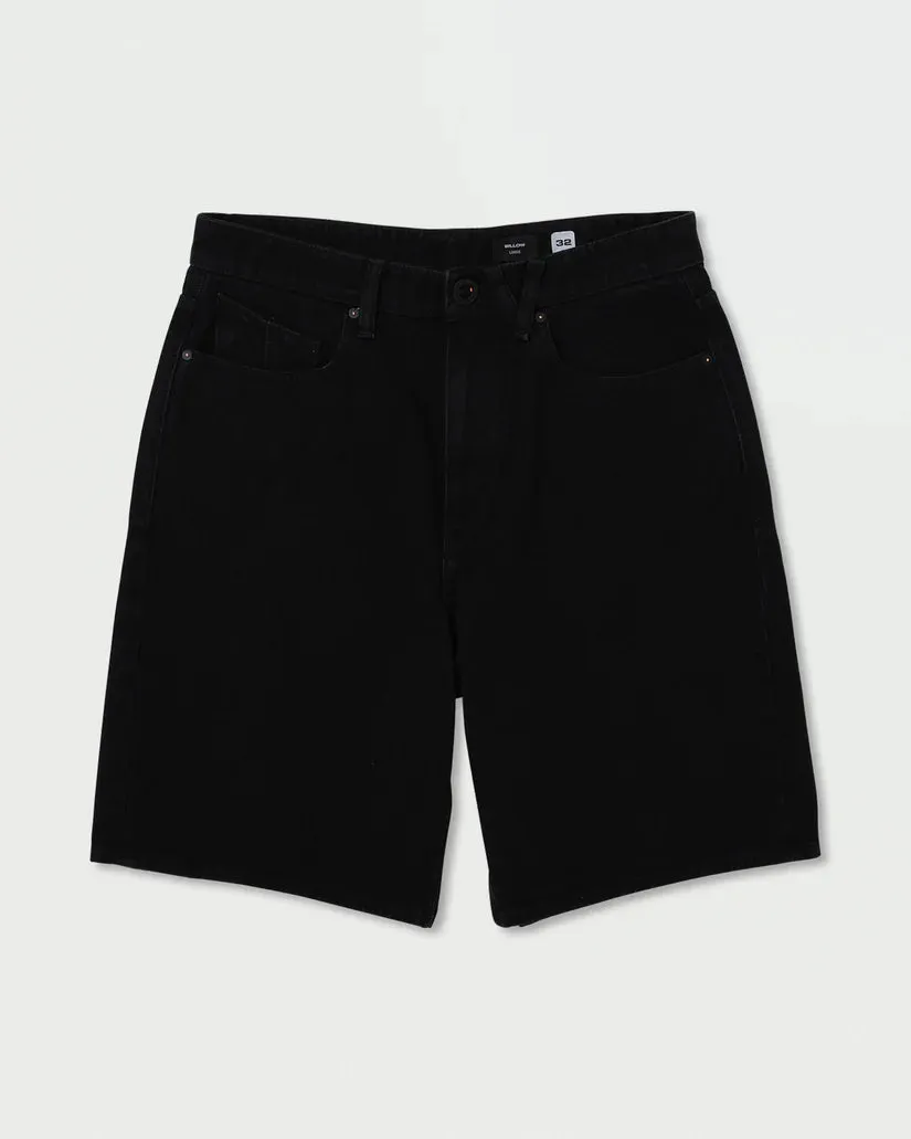 Billow Denim Shorts- Black