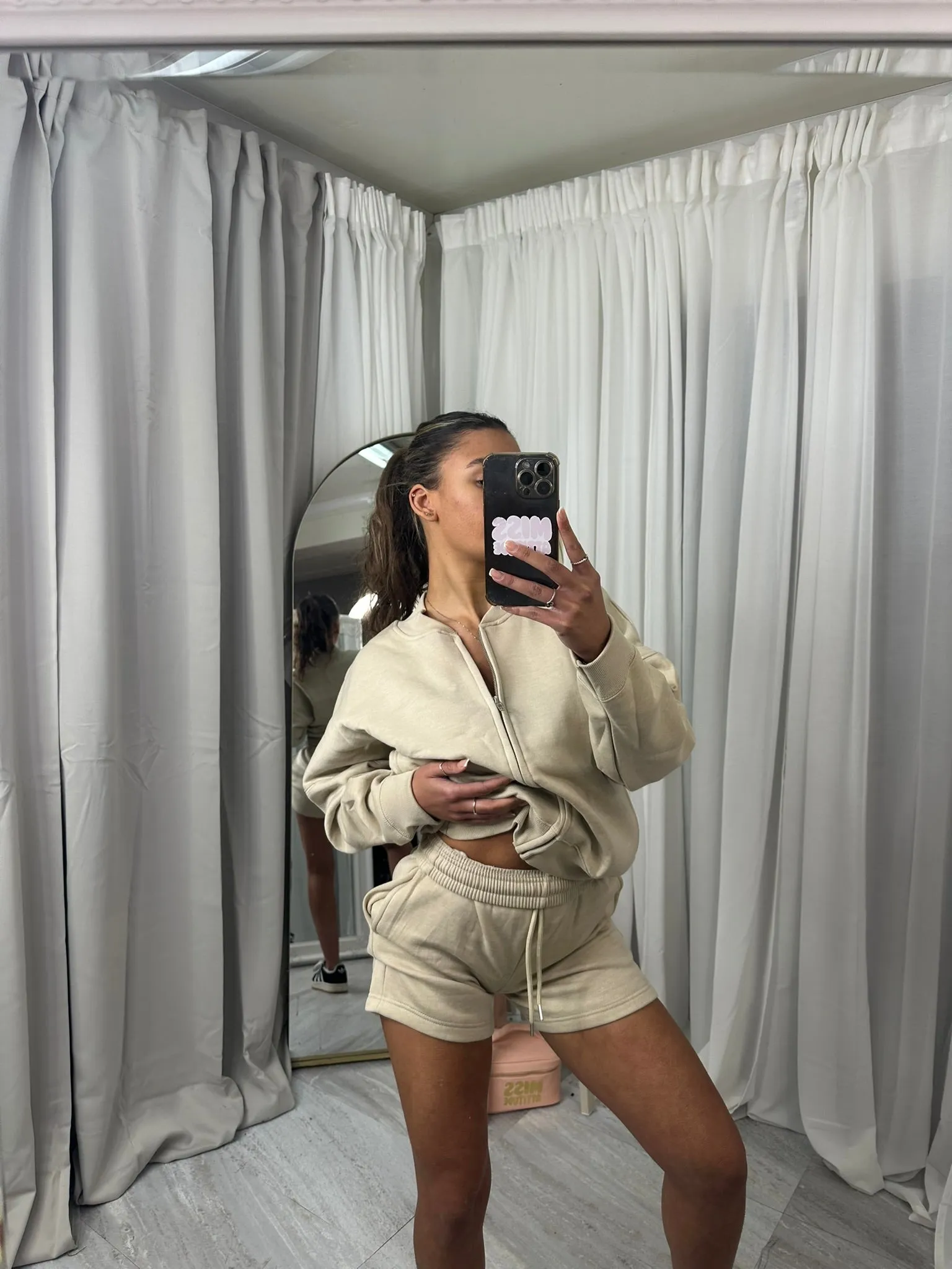 Bomber jacket and shorts set