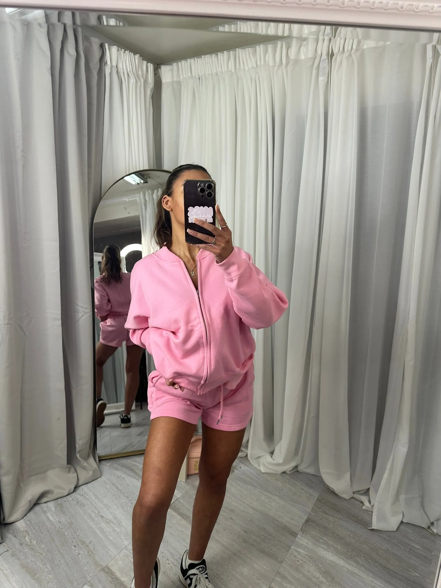 Bomber jacket and shorts set