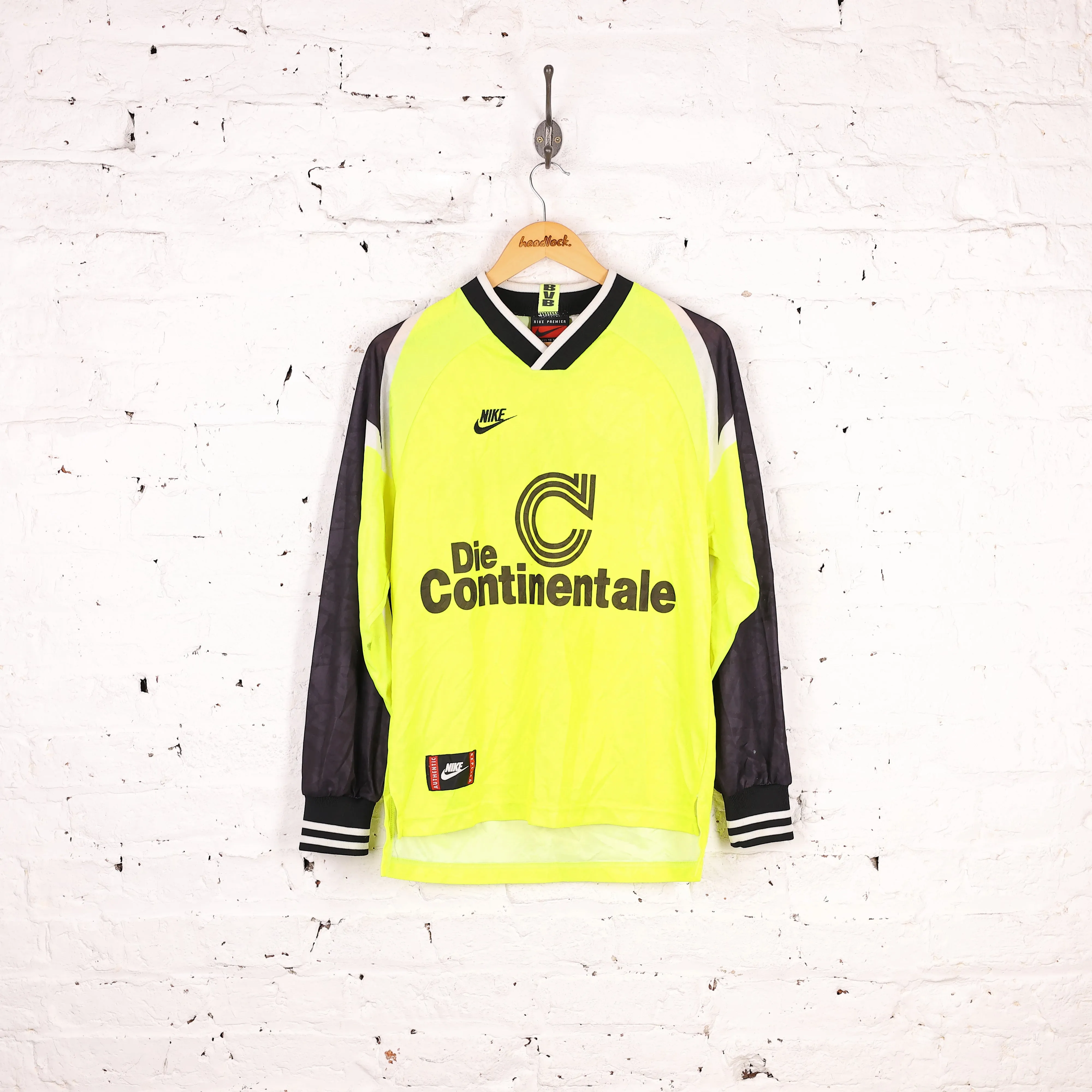 Borussi Dortmund Long Sleeve 1995 Home Nike Football Shirt - Yellow - S
