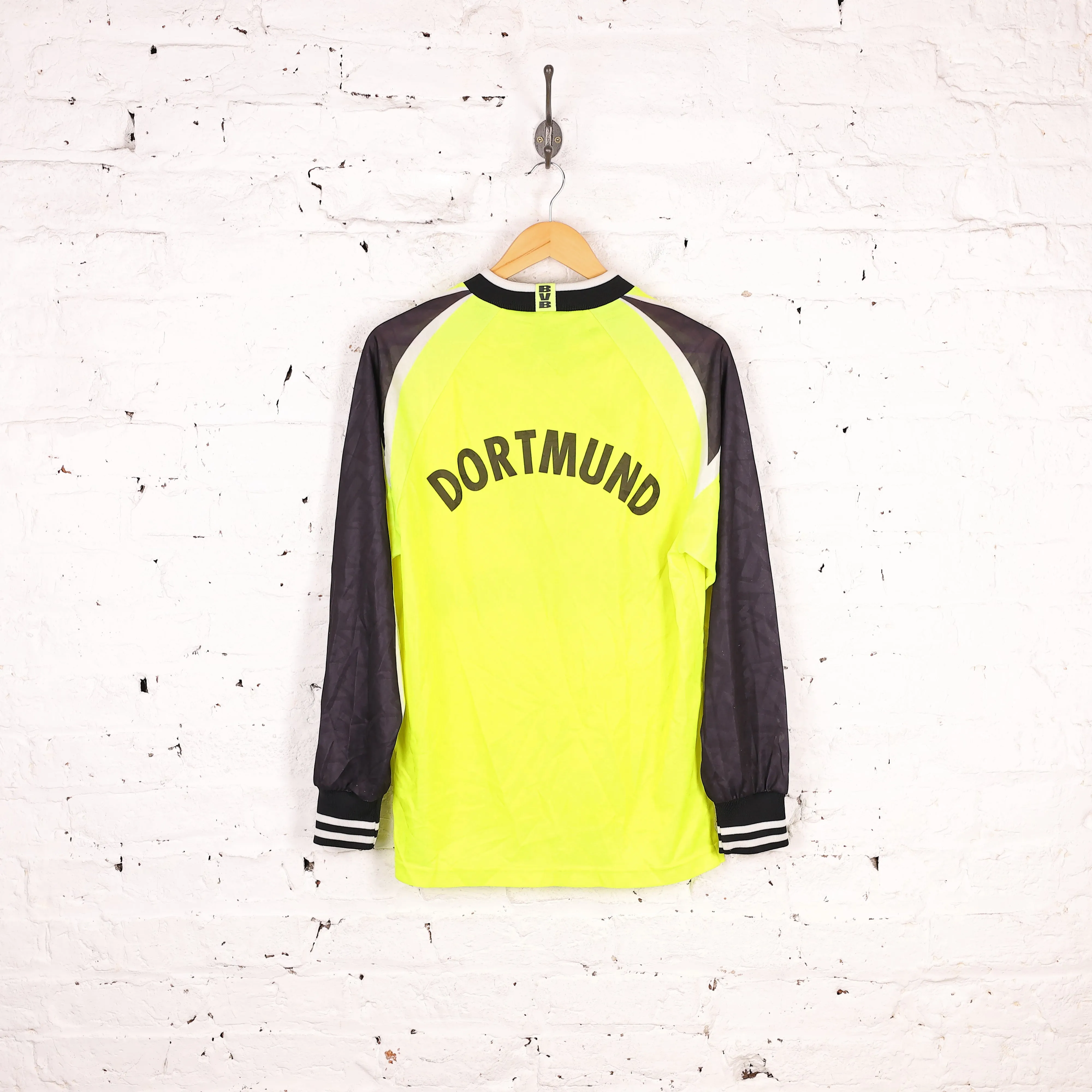 Borussi Dortmund Long Sleeve 1995 Home Nike Football Shirt - Yellow - S