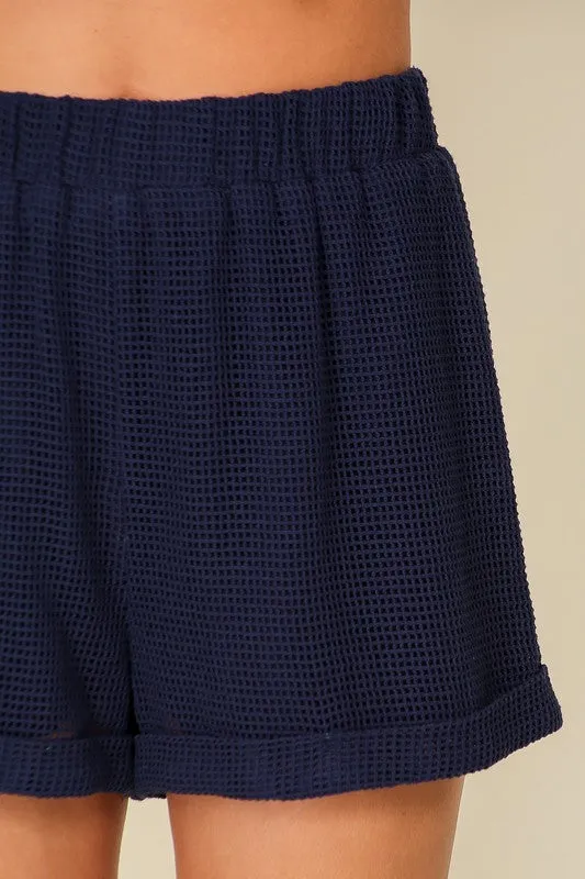 BOX CROCHET SHORTS