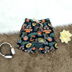 Boys Sports Print Short Navy Blue