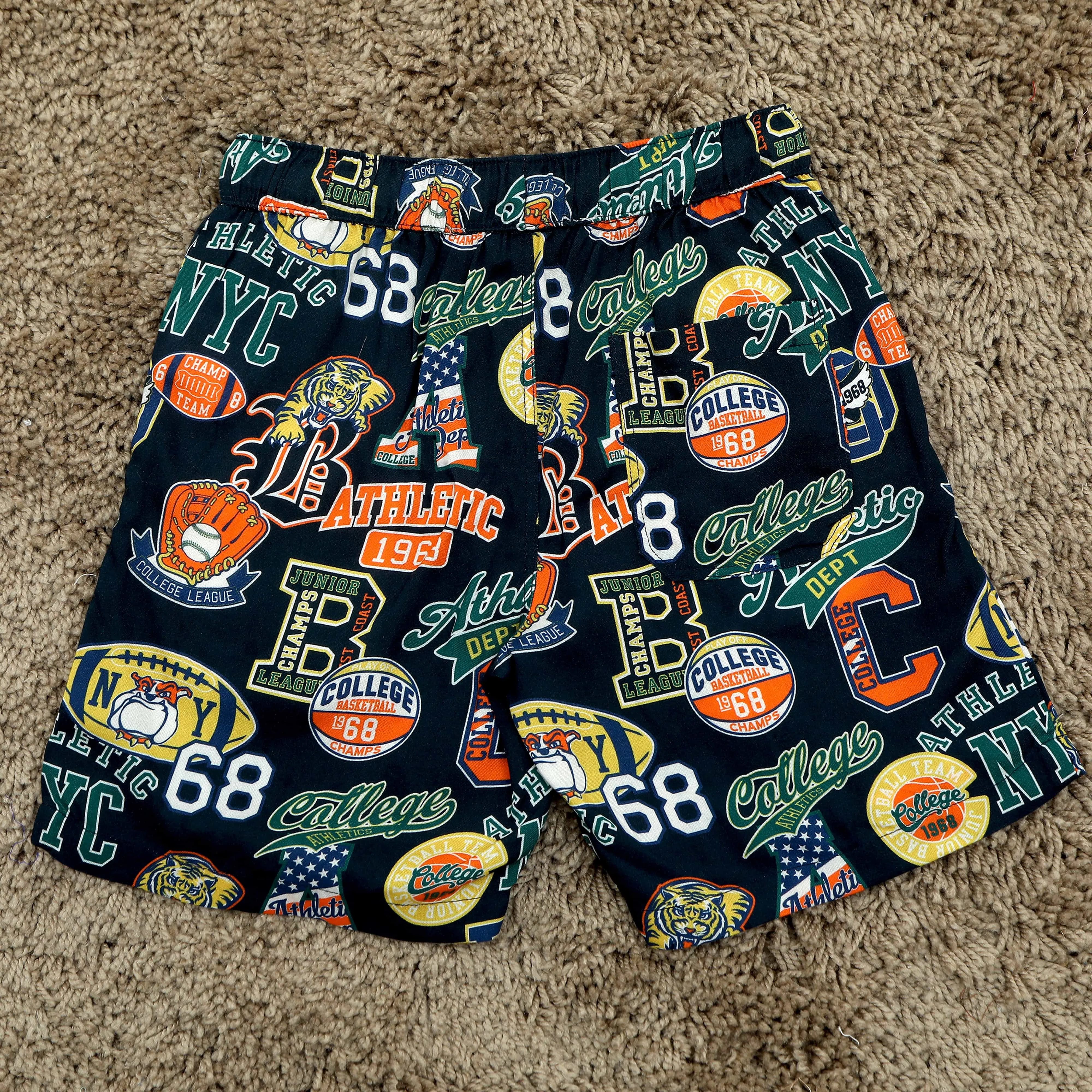 Boys Sports Print Short Navy Blue