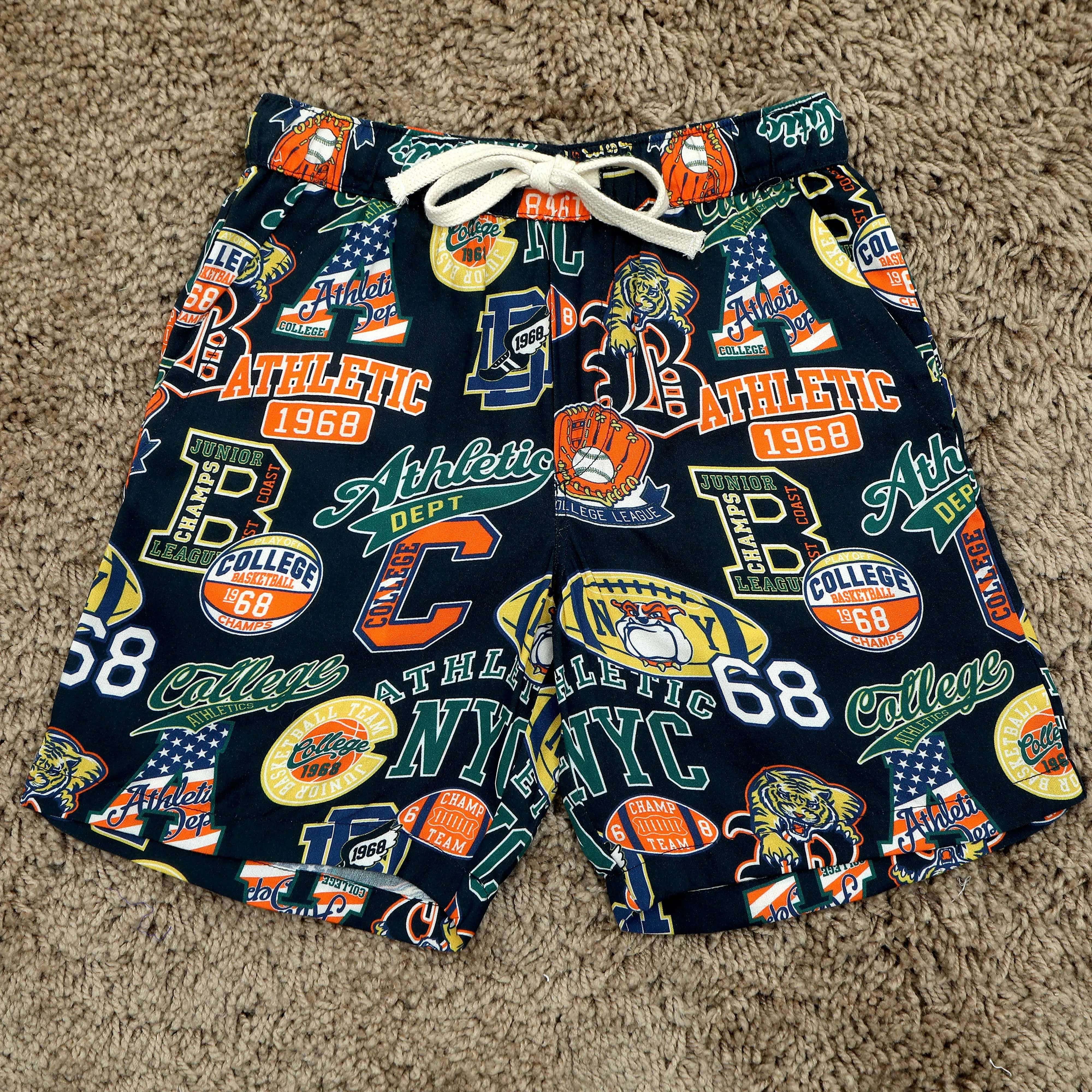 Boys Sports Print Short Navy Blue