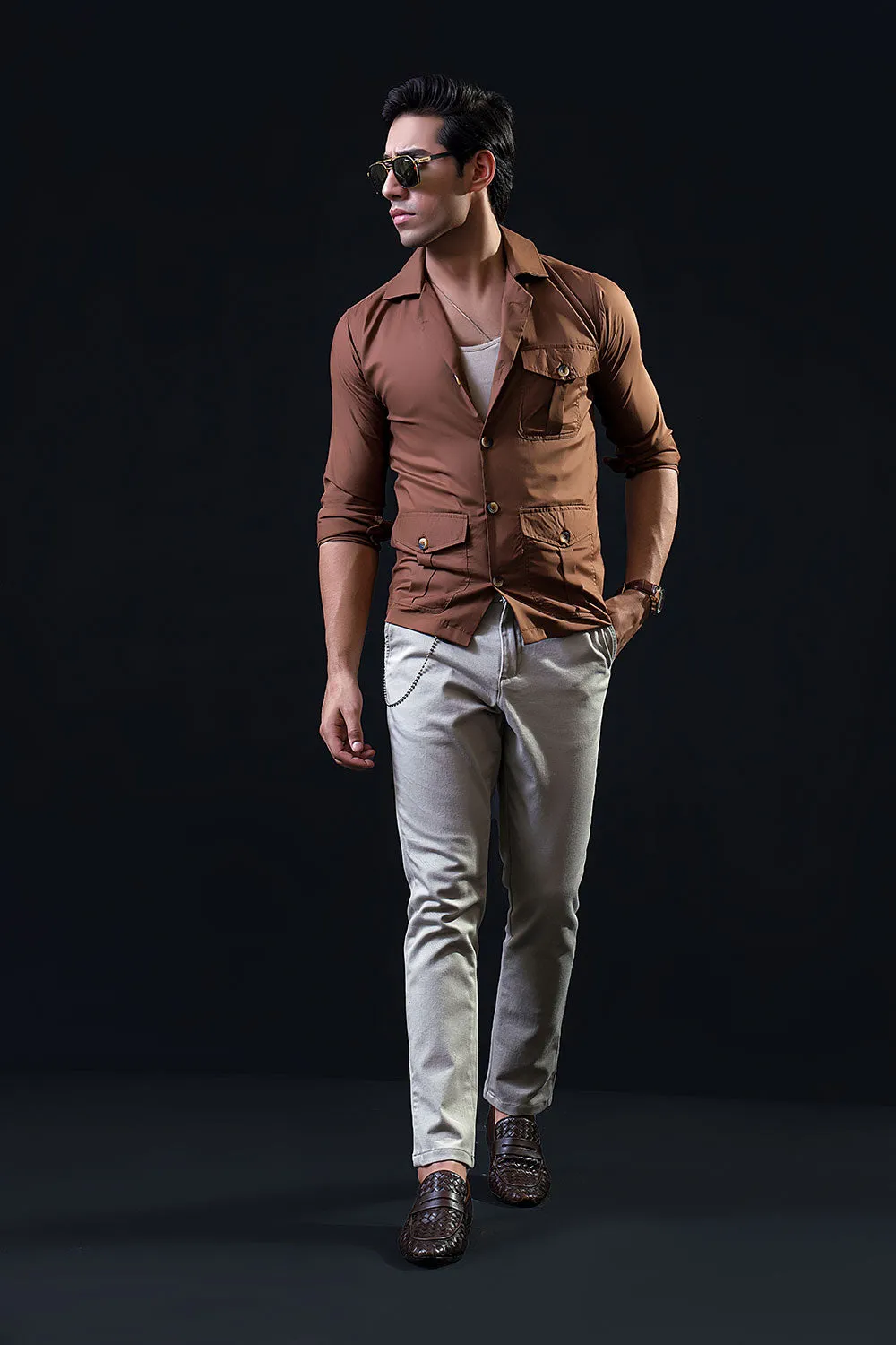 Brown Safari Shirt
