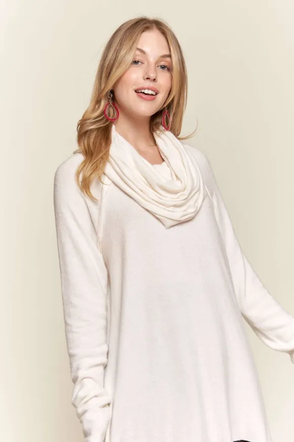 Brushed Cowl Neck Tunic