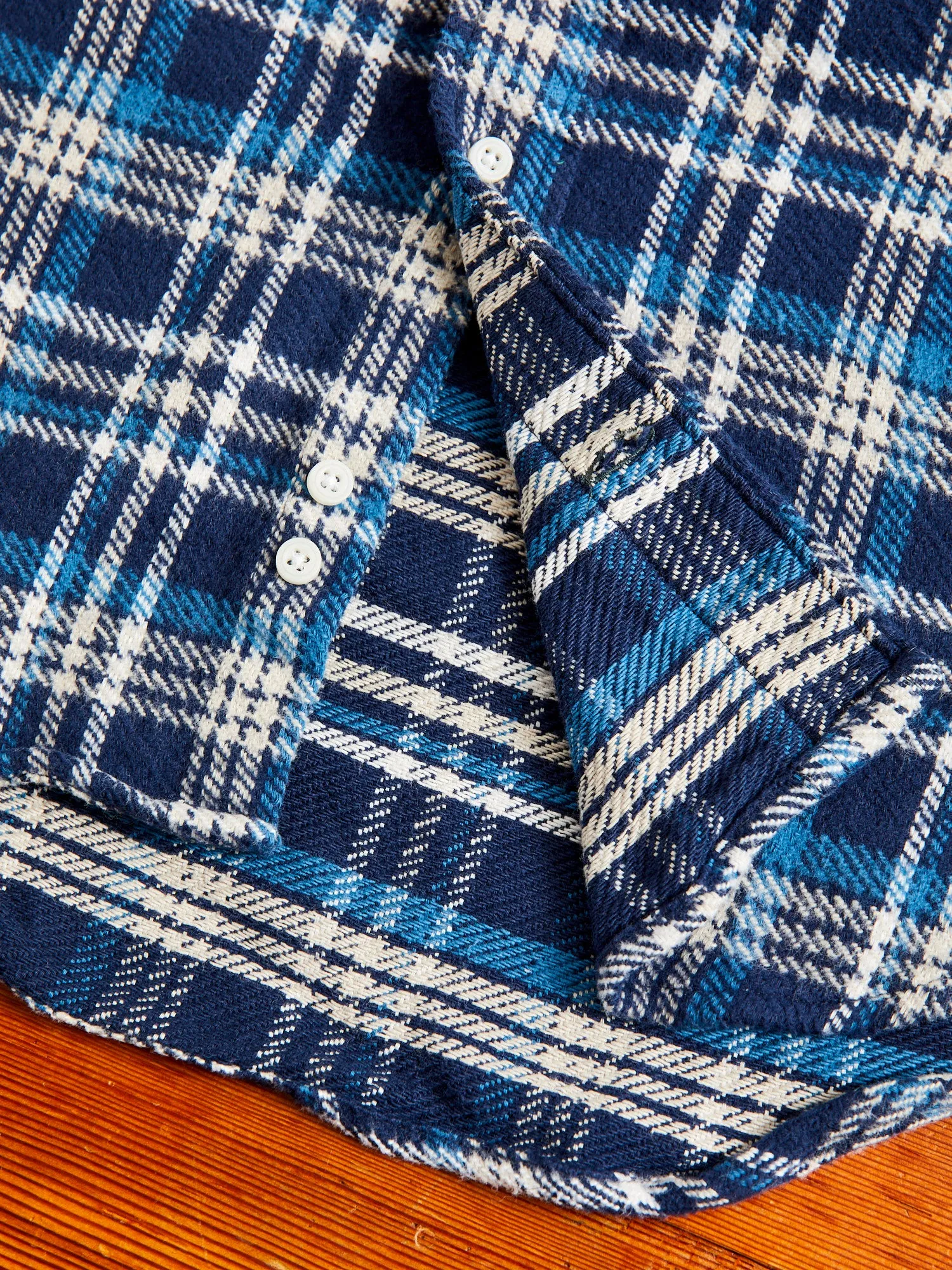 Brushed Triple-Yarn Flannel in Aqua