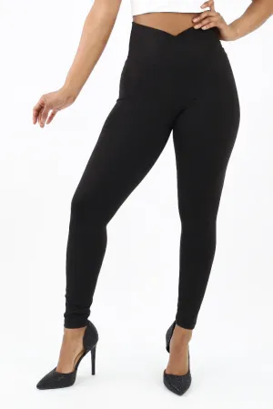 Butter Soft V Waist Leggings - Black