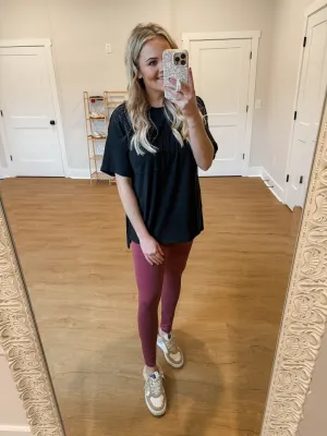 Buttery Soft Leggings - Maroon