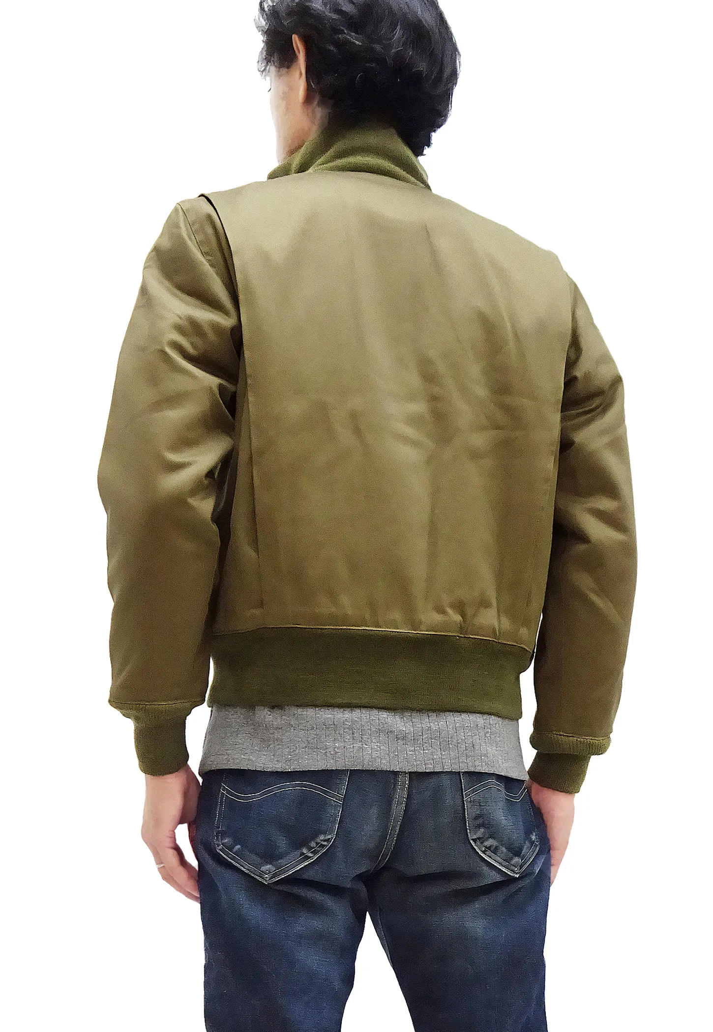 Buzz Rickson Plain Tanker Jacket Men's Reproduction US Army 1941 1st Pattern Tank Jacket BR14860 Olive Drab