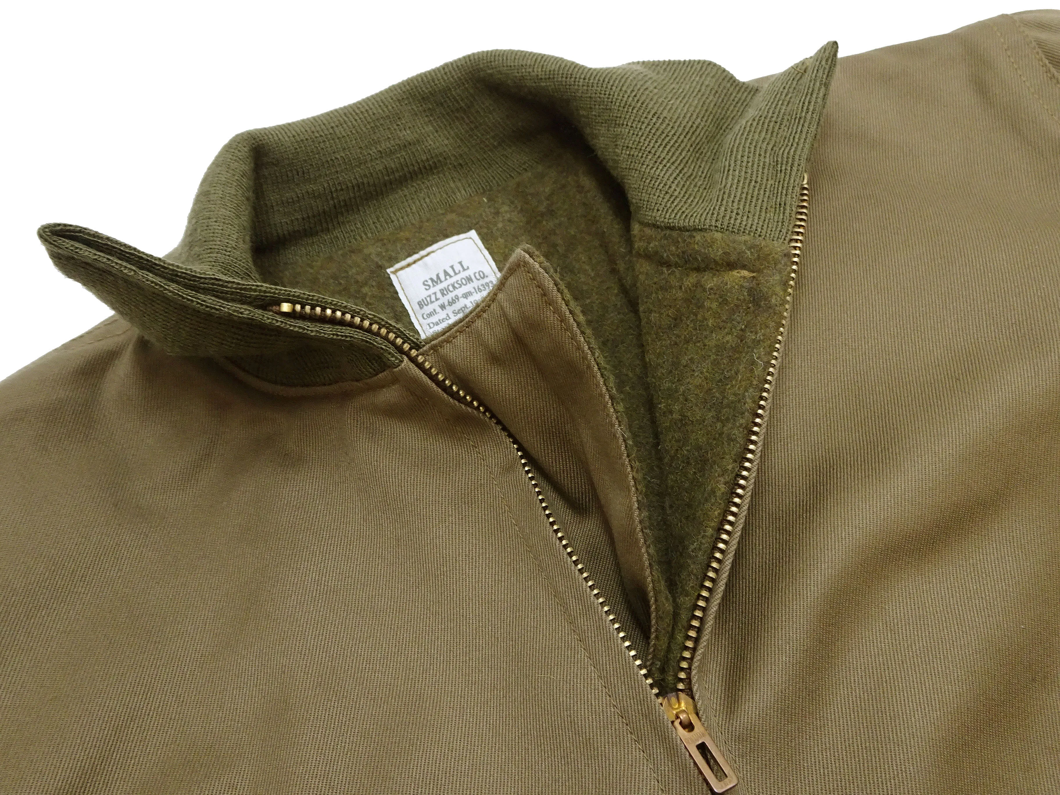 Buzz Rickson Plain Tanker Jacket Men's Reproduction US Army 1941 1st Pattern Tank Jacket BR14860 Olive Drab