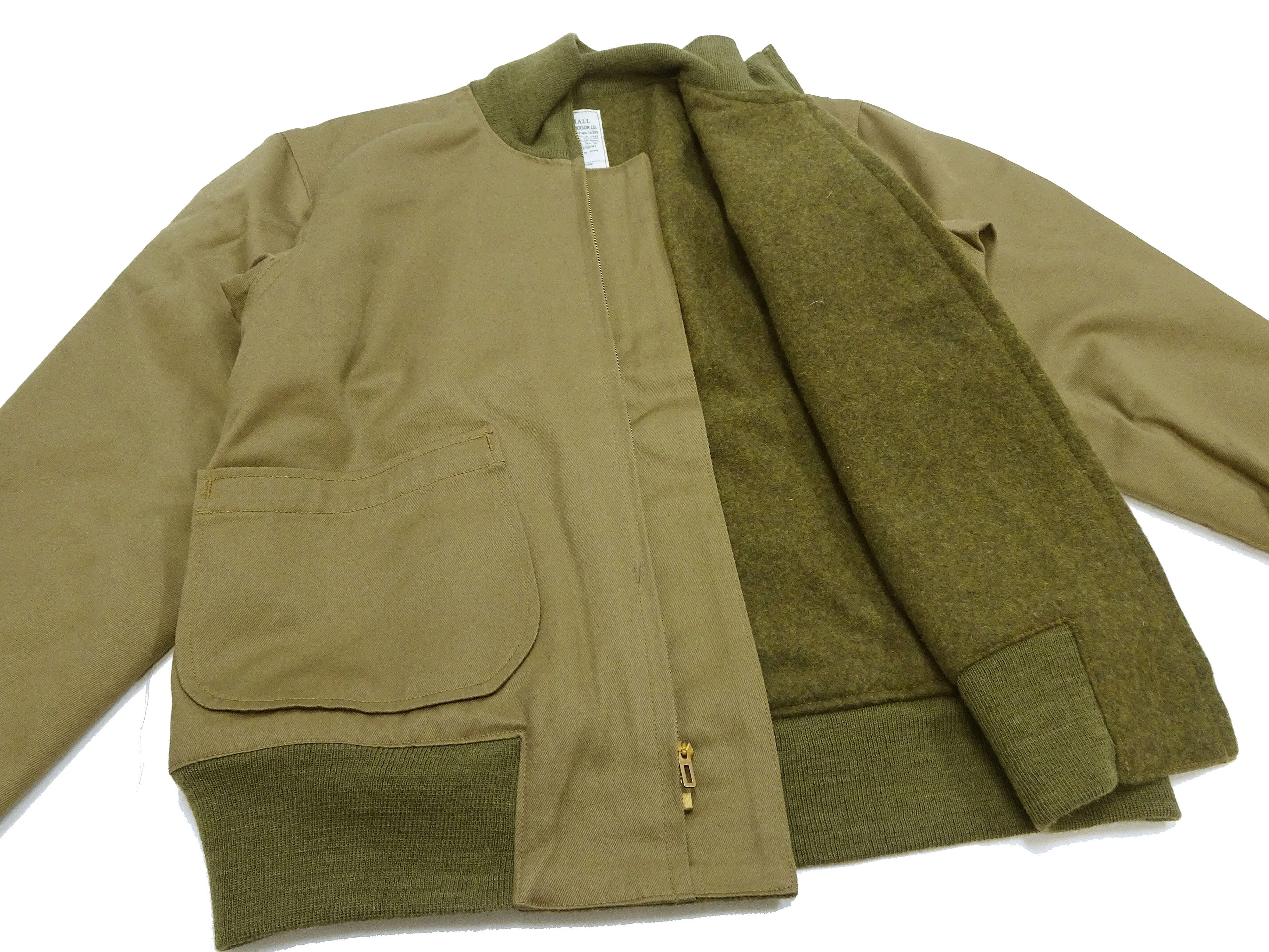Buzz Rickson Plain Tanker Jacket Men's Reproduction US Army 1941 1st Pattern Tank Jacket BR14860 Olive Drab