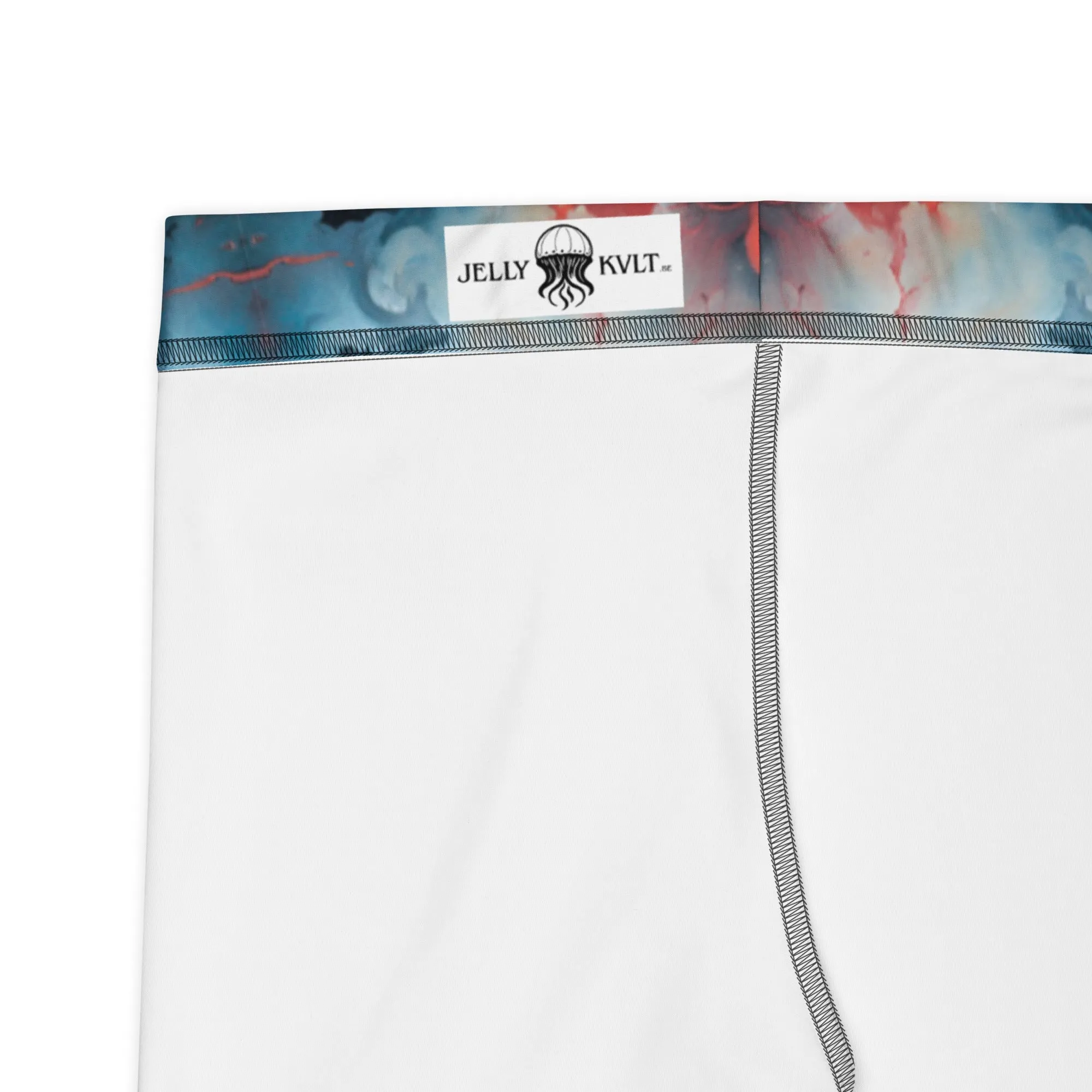 Capri Leggings - Ethereal Crimson Flow - Light