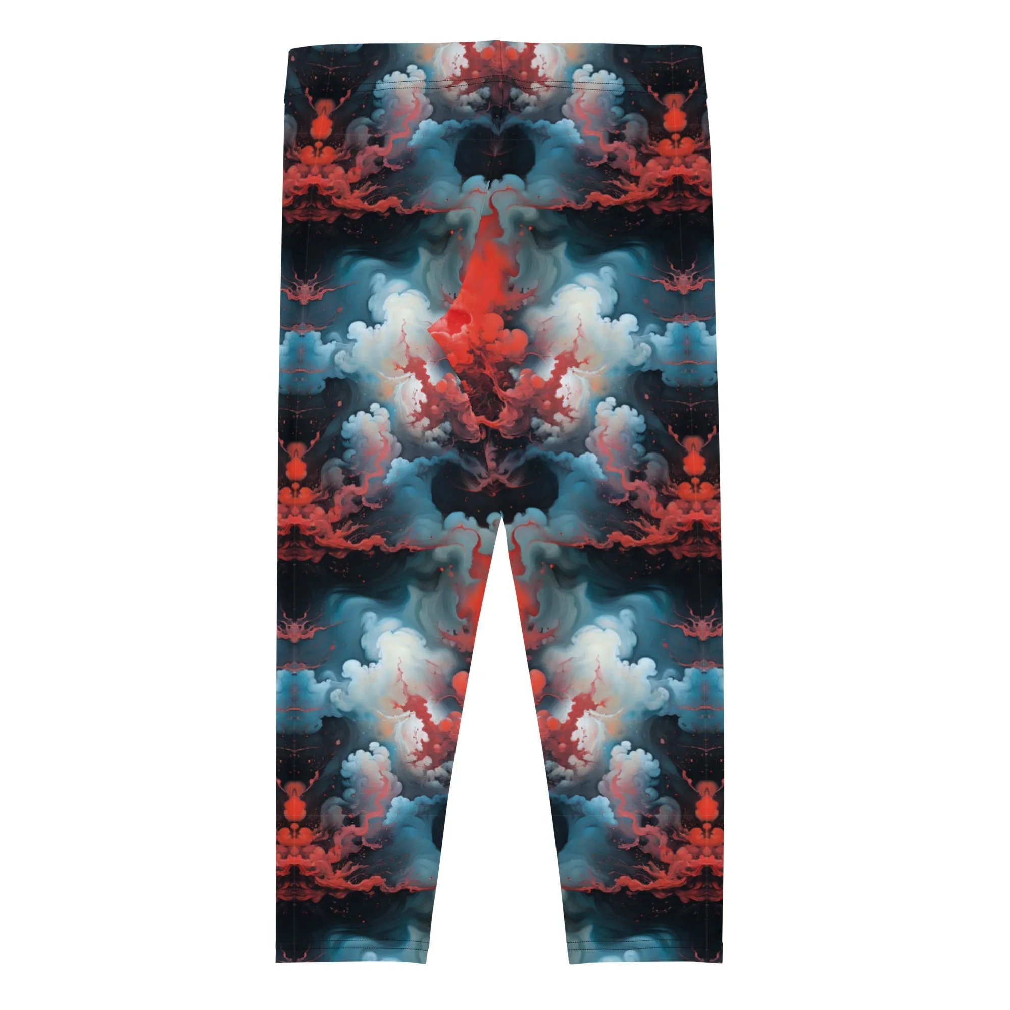 Capri Leggings - Ethereal Crimson Flow - Light