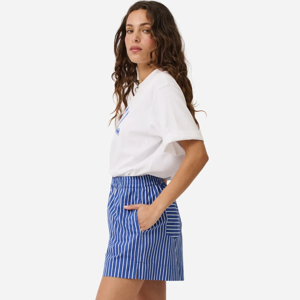 Cartel & Willow Paris Shorts (Blue Stripe)