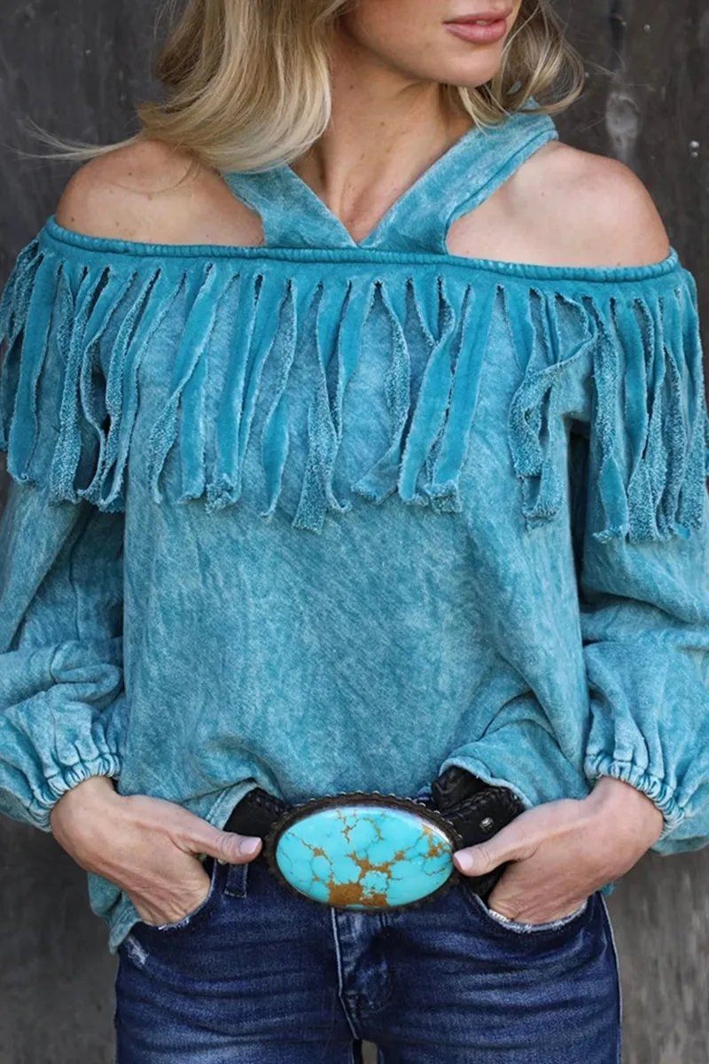 Casual Solid Off the Shoulder Tops(3 Colors)