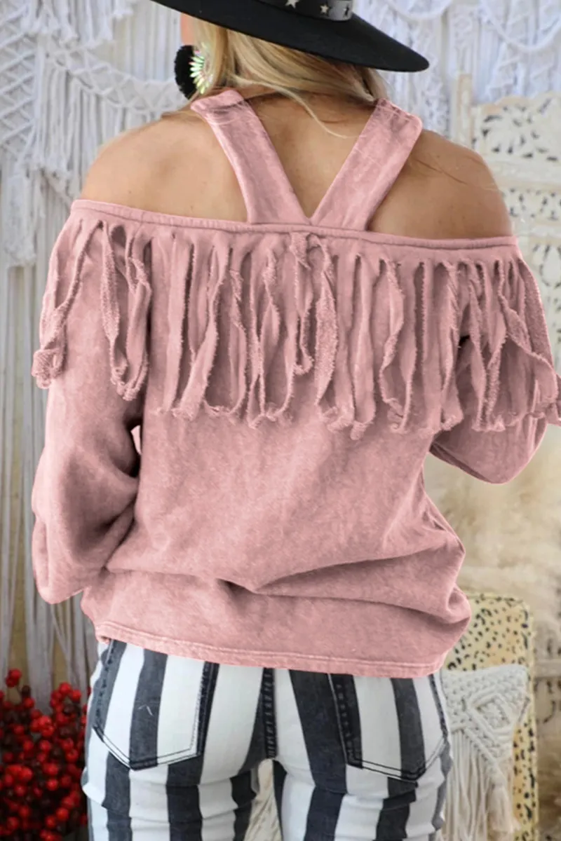Casual Solid Off the Shoulder Tops(3 Colors)