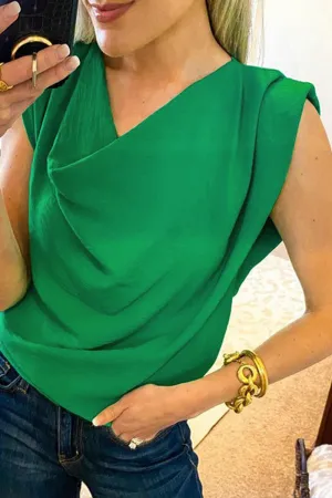 Casual Solid Split Joint U Neck Tops(3 Colors)