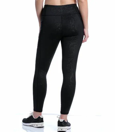 Cinch 7/8 Length Paisley Print Leggings