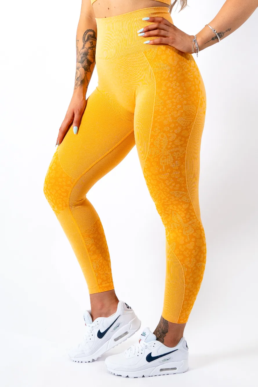 Coco-Fly Scrunch Bum Leggings Orange/Yellow