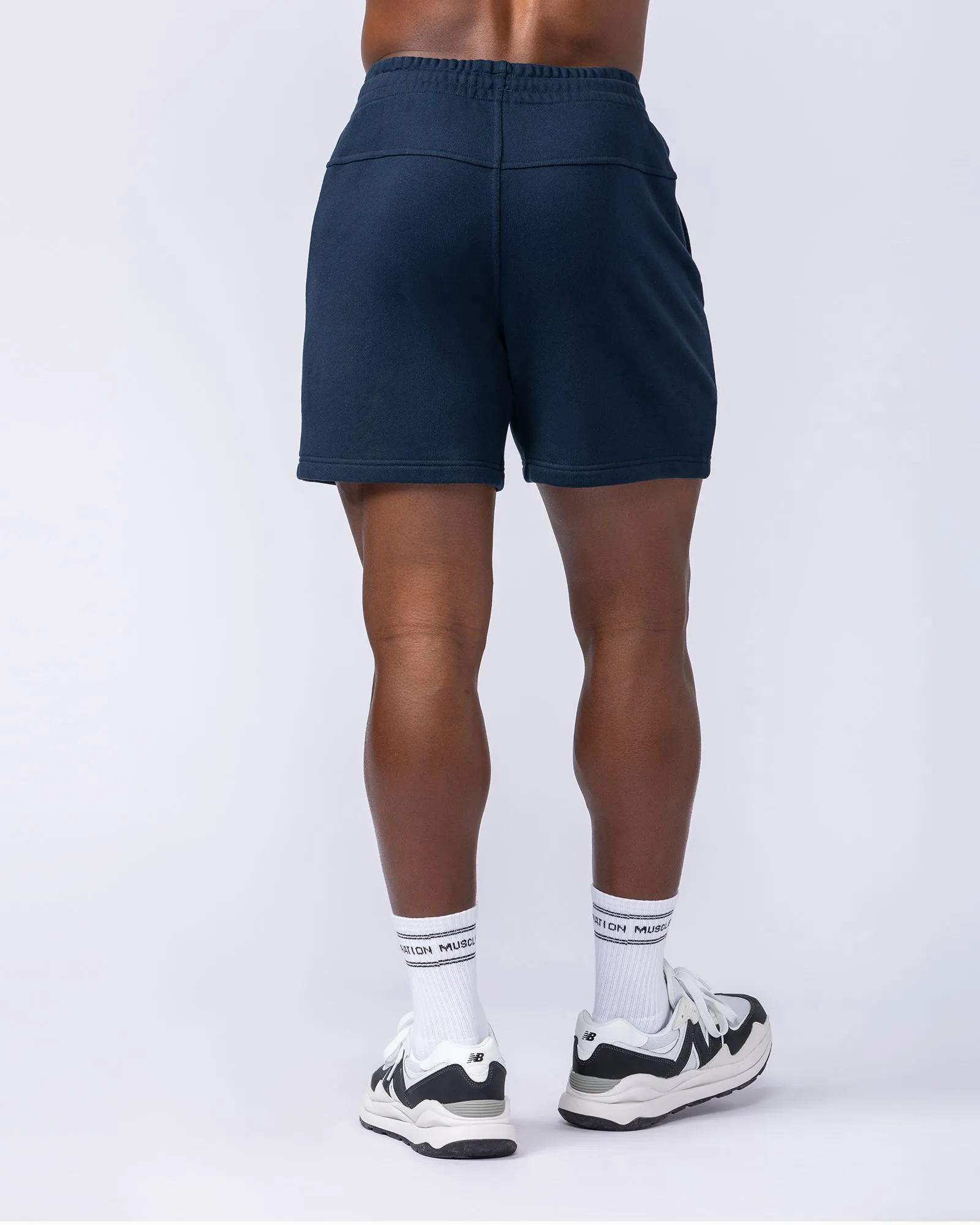 College Sweat 5" Shorts - Navy