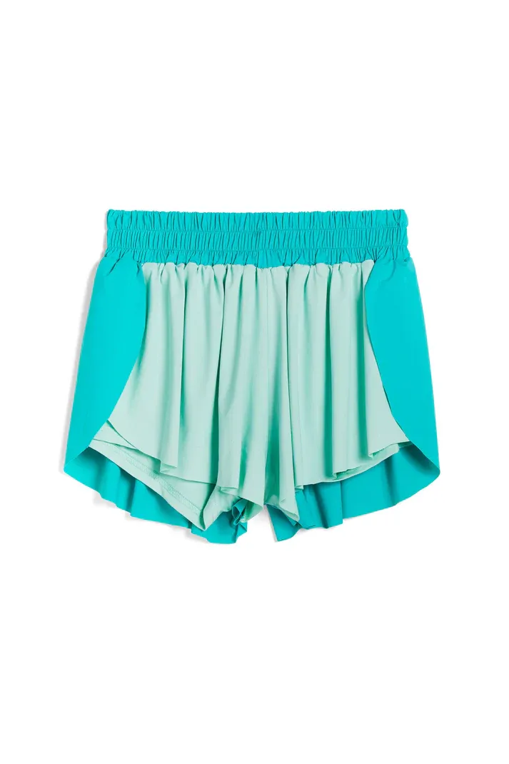 Color block butterfly shorts