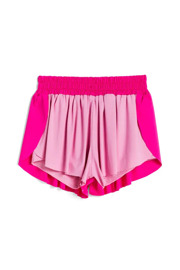 Color block butterfly shorts