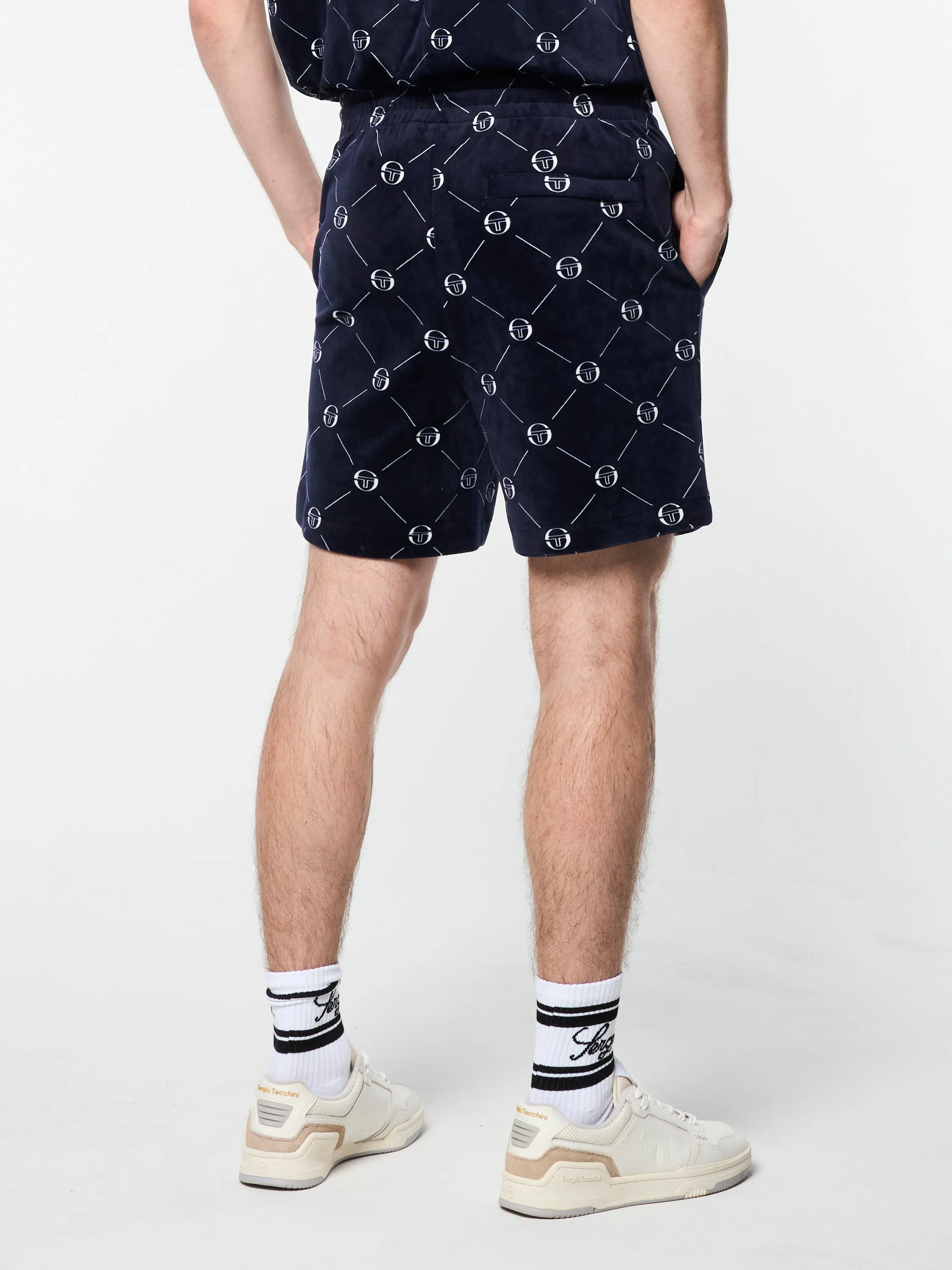 Cosimo Velour Short- Maritime Blue