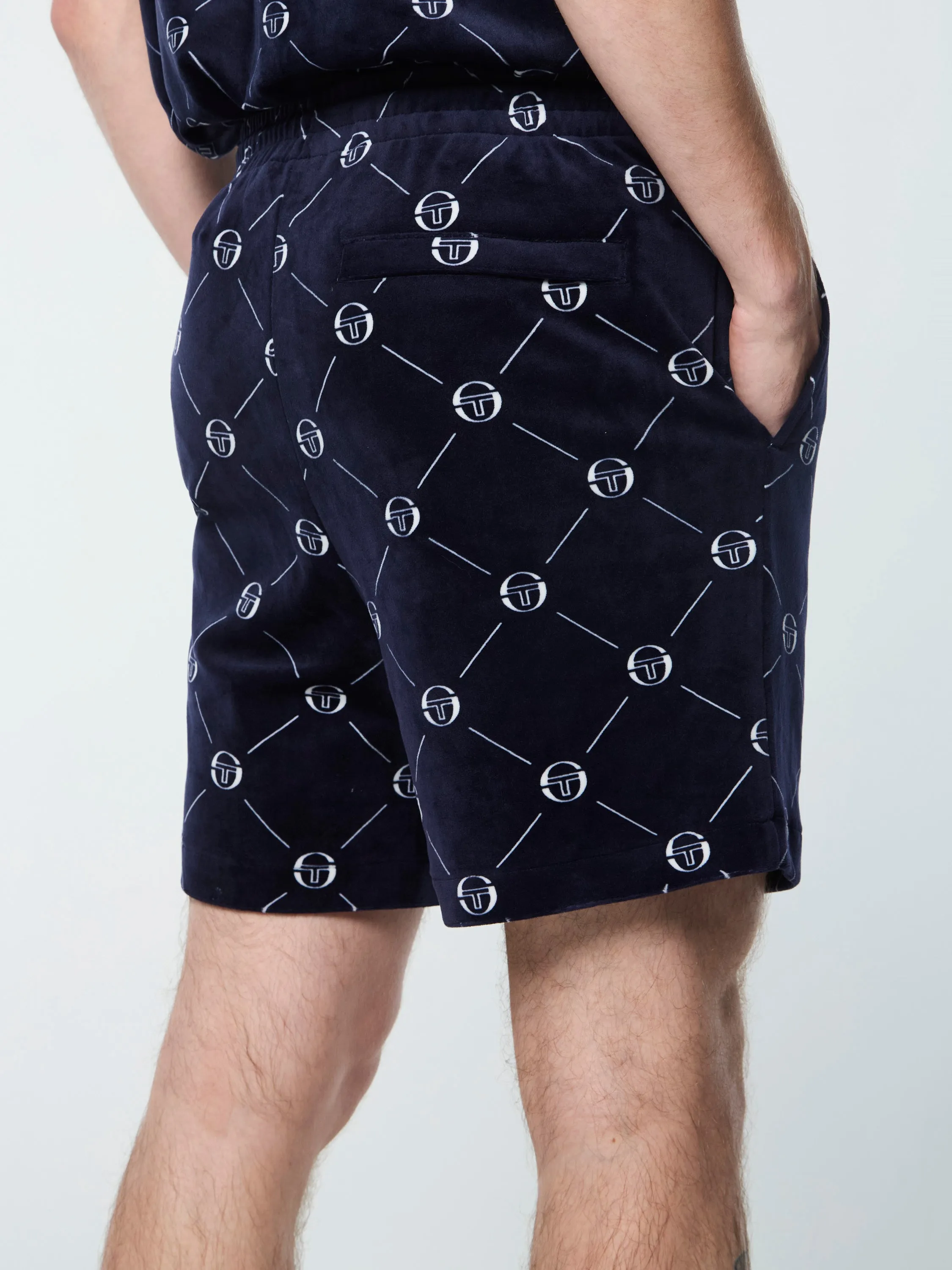 Cosimo Velour Short- Maritime Blue