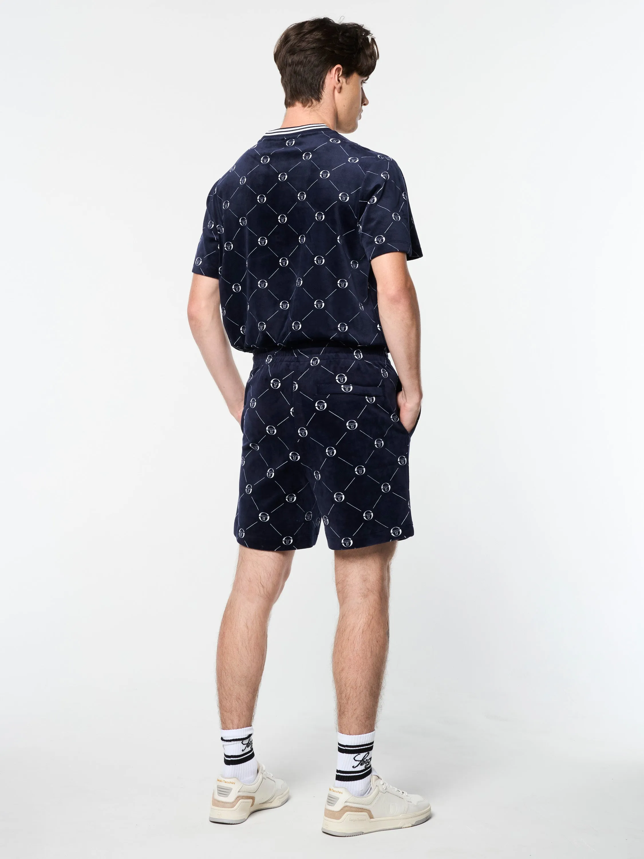 Cosimo Velour Short- Maritime Blue