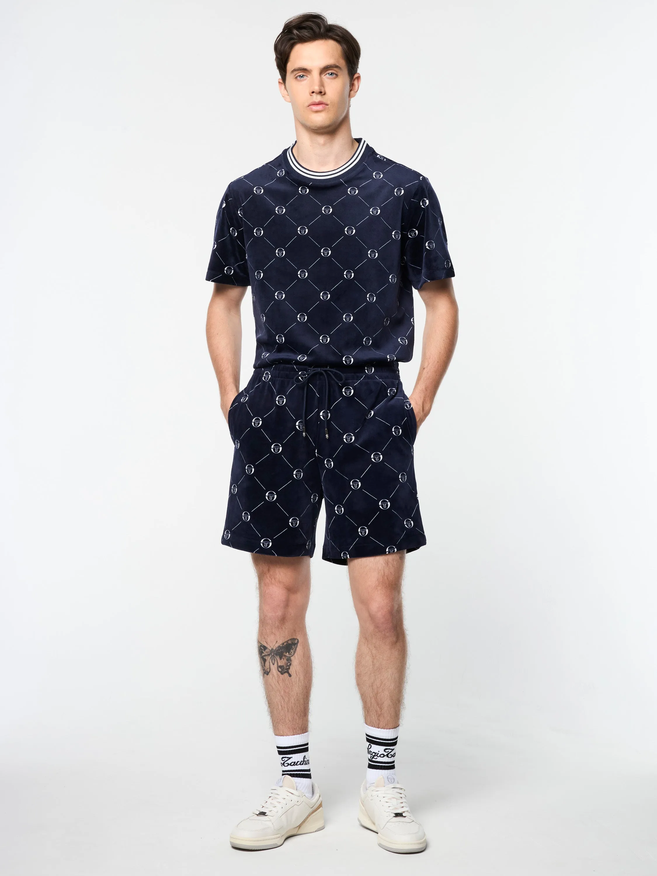 Cosimo Velour Short- Maritime Blue