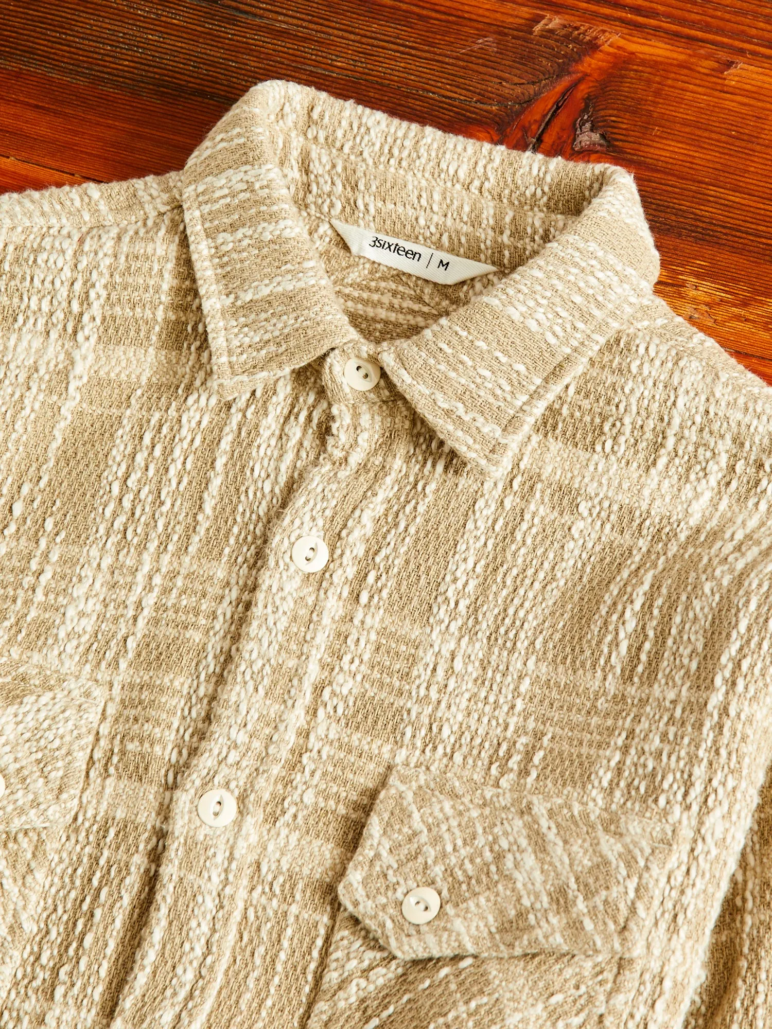 Crosscut Flannel in Alabaster Jacquard