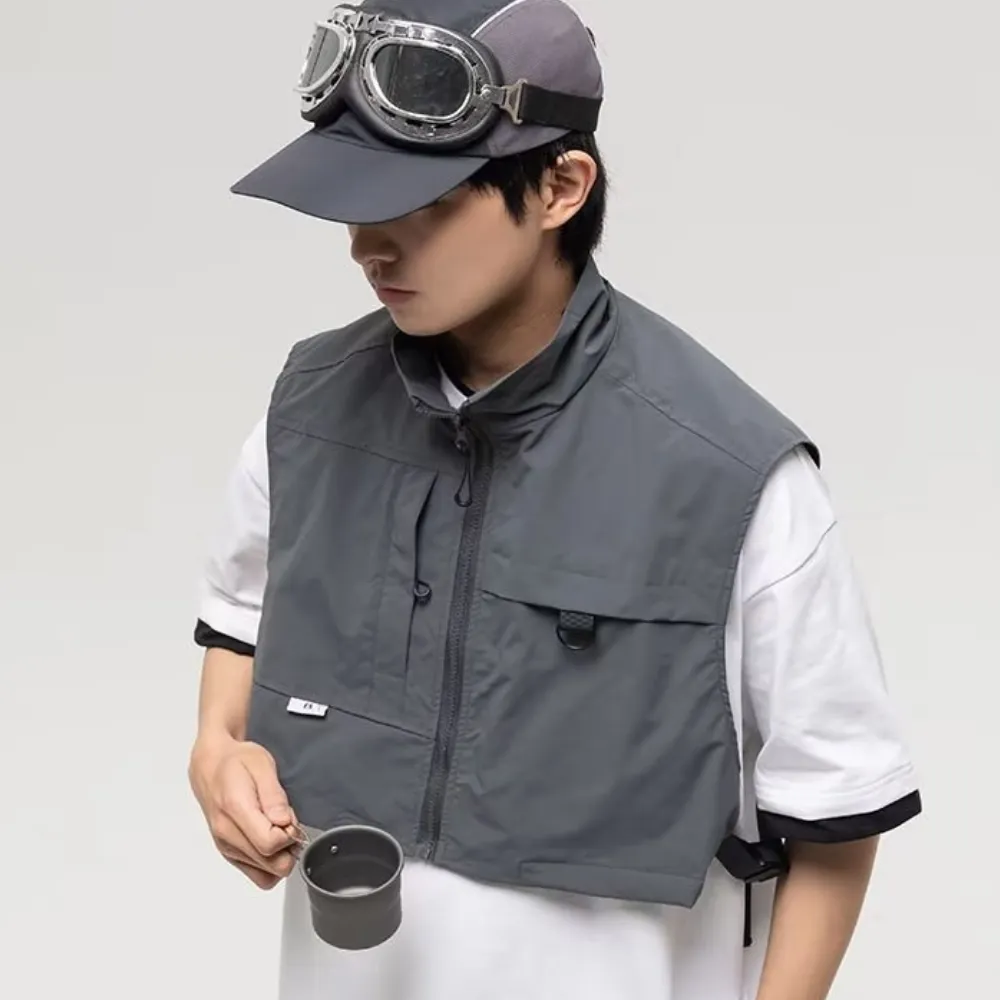Daily Shorts Stand Collar Vest