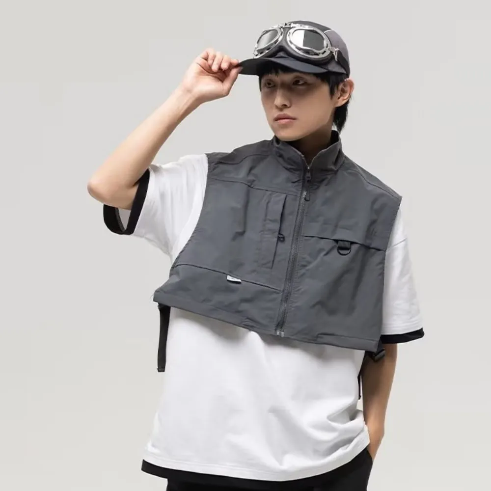 Daily Shorts Stand Collar Vest