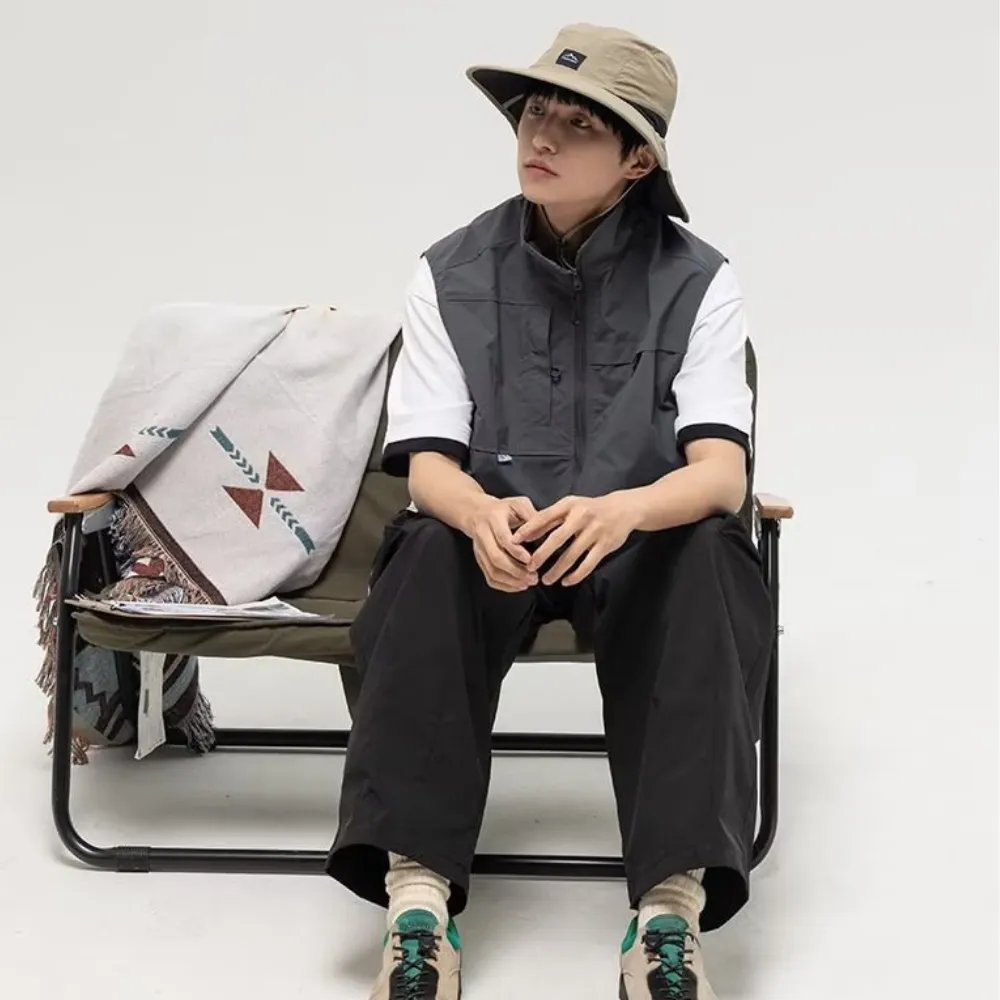 Daily Shorts Stand Collar Vest