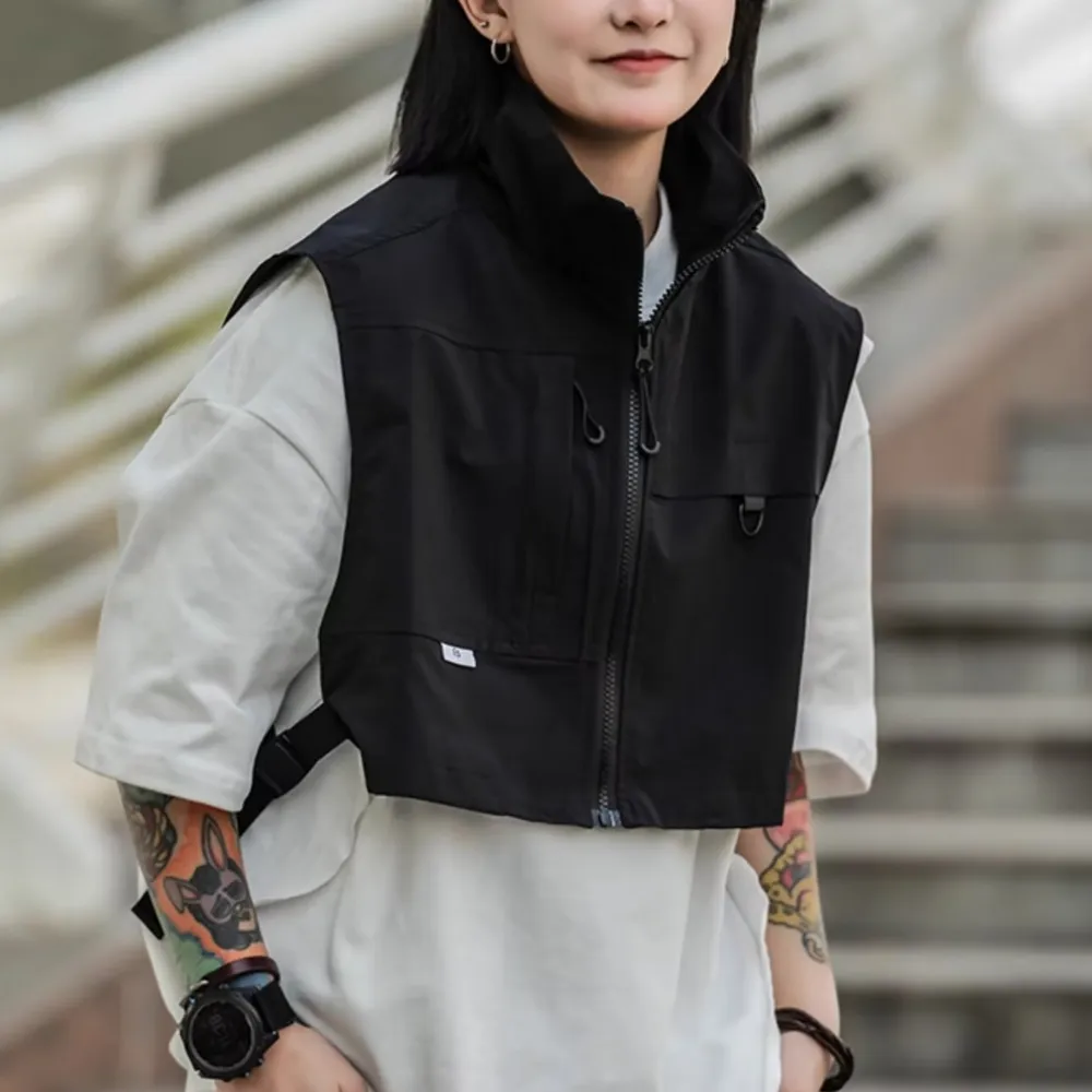 Daily Shorts Stand Collar Vest